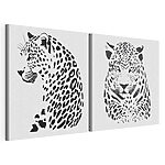 Stampa su tela modulare Raffigurazione artistica della maestosità di un leopardo