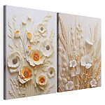 Stampa su tela modulare Collage di fiori e grano