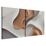 Stampa su tela modulare Forme e texture organiche in armonia