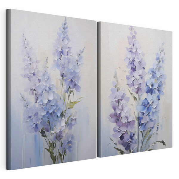Dipinto di fiori su sfondo bianco Stampa su tela modulare Dipinto di fiori su sfondo bianco