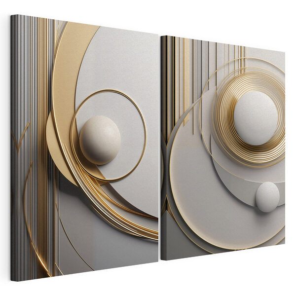 Stampa su tela modulare Design astratto con forme fluide